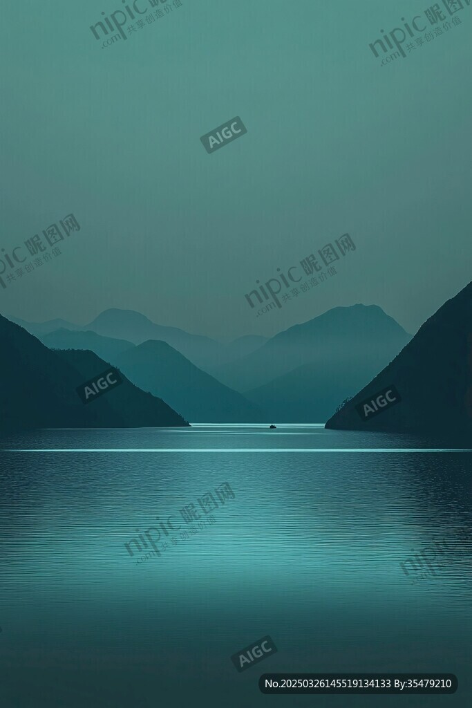 靜謐湖山 幽藍(lán)自然之境