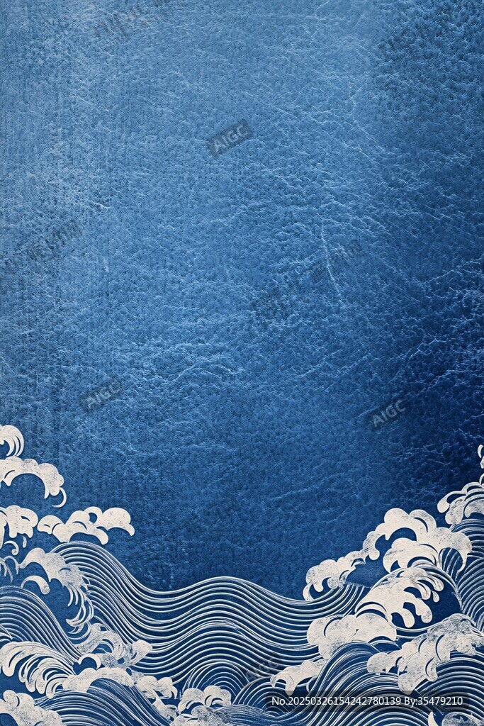 藍(lán)色海浪紋理背景圖