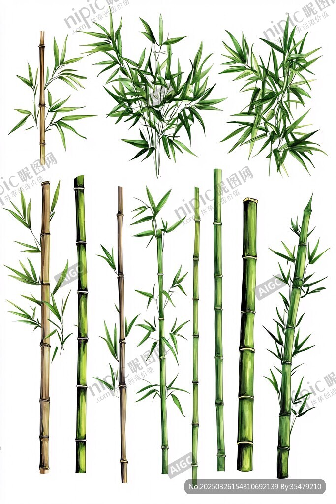 手繪竹子素材集合
