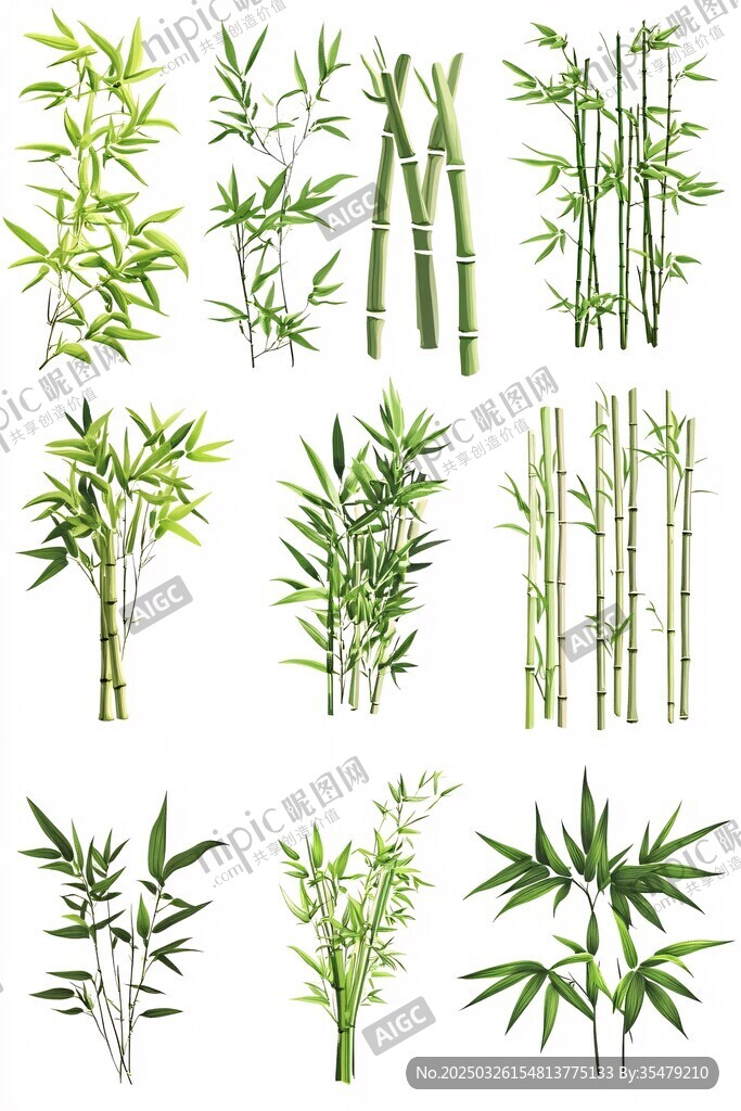 多樣翠竹素材集合