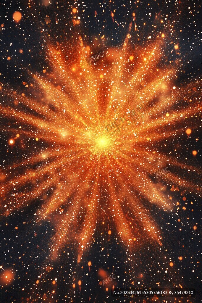 絢爛金色爆炸星塵特效