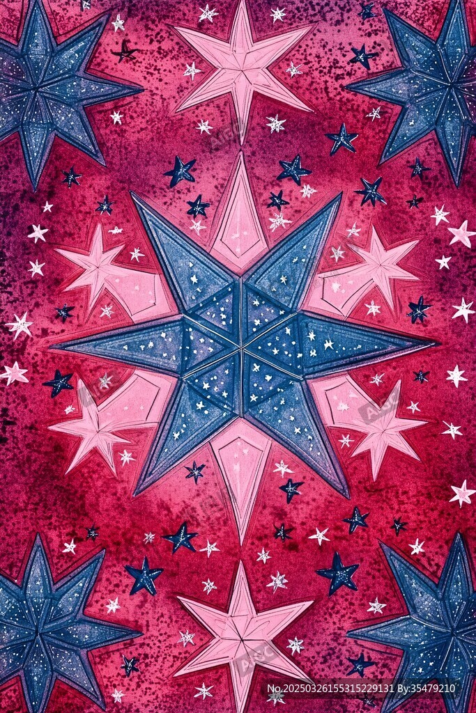 星芒交織的夢幻圖案