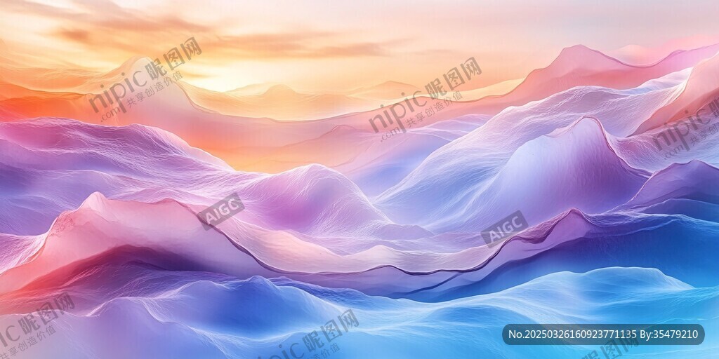 夢幻絢麗的山水天際景觀