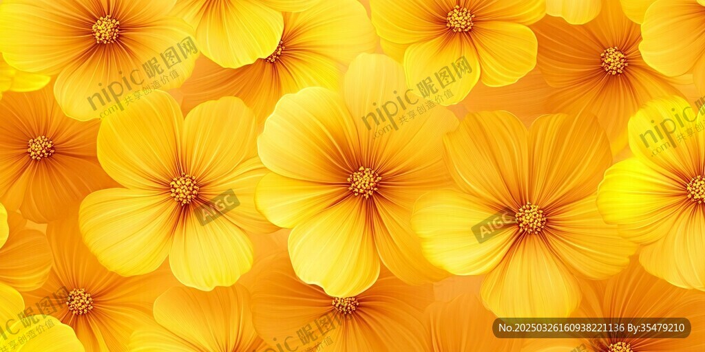 燦爛黃花朵朵綻放