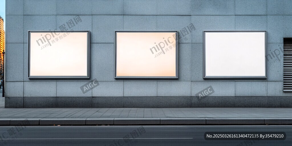 戶外空白廣告牌展示