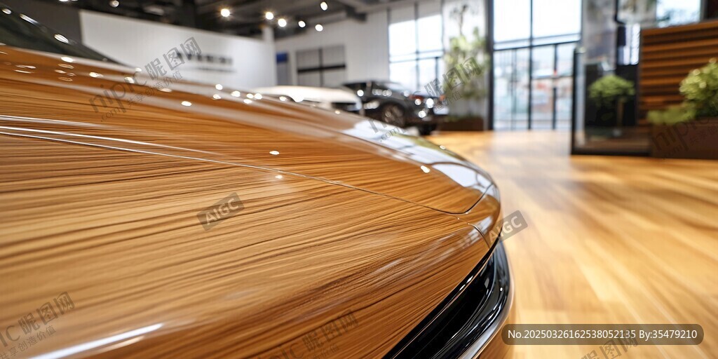 炫酷木紋車漆的汽車展示