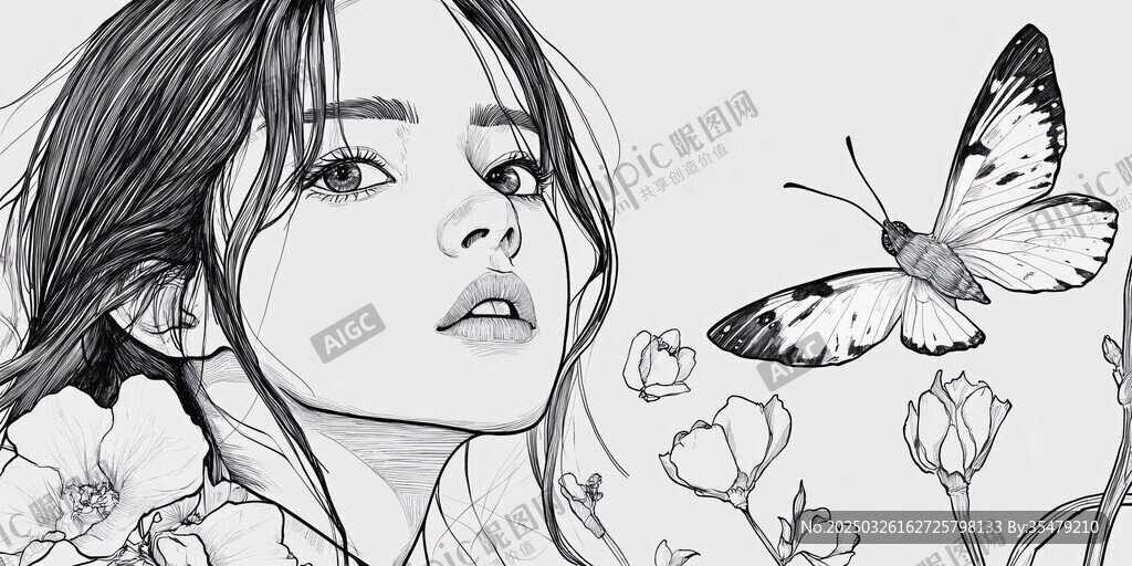 少女與蝶的夢幻瞬間