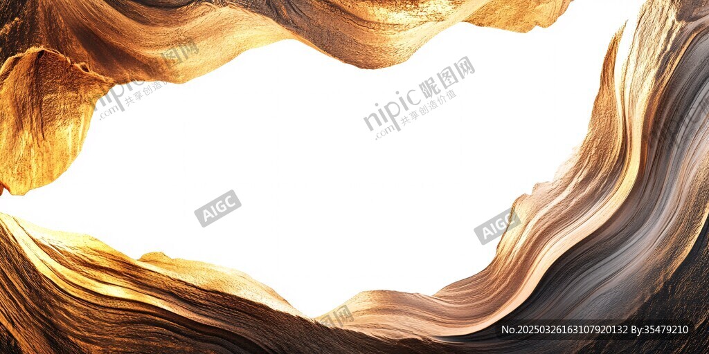 金色流動(dòng)紋理抽象藝術(shù)背景