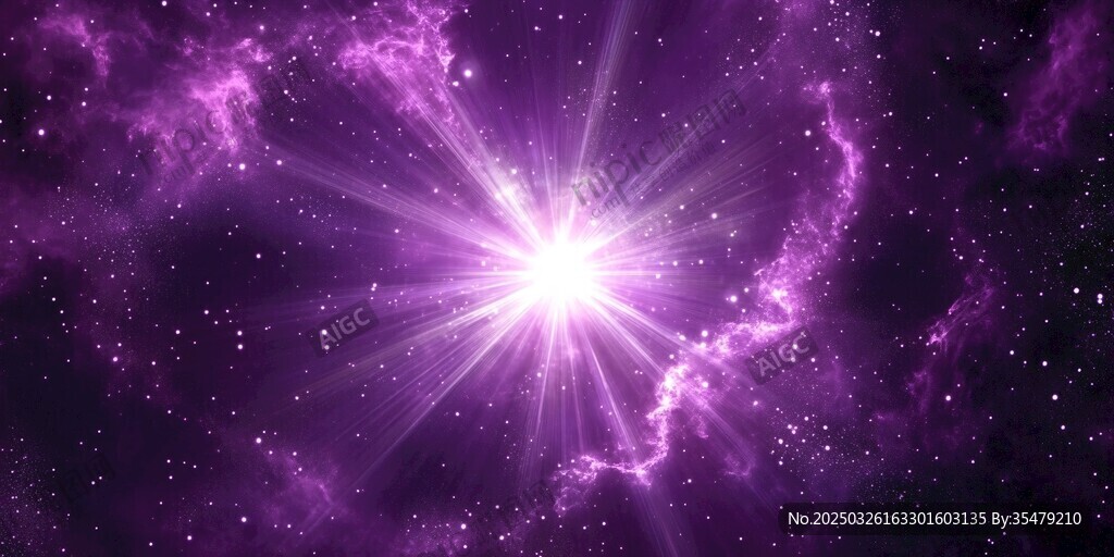 夢(mèng)幻紫星宇宙絢麗景象