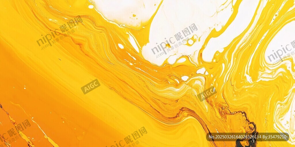 流動的金黃藝術(shù)紋理