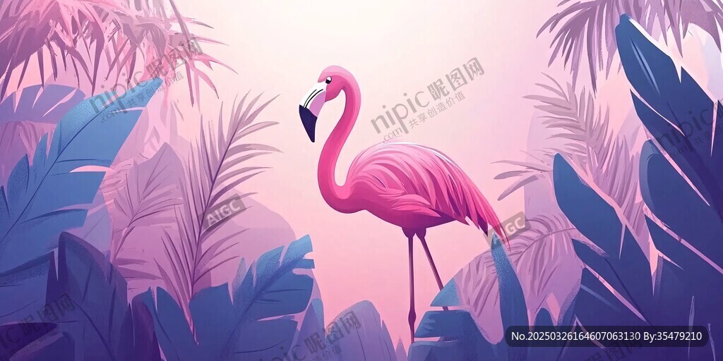 粉色火烈鳥的夢幻叢林之旅