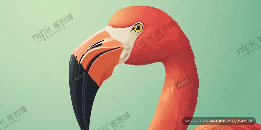 火烈鳥特寫 清新色調(diào)畫面