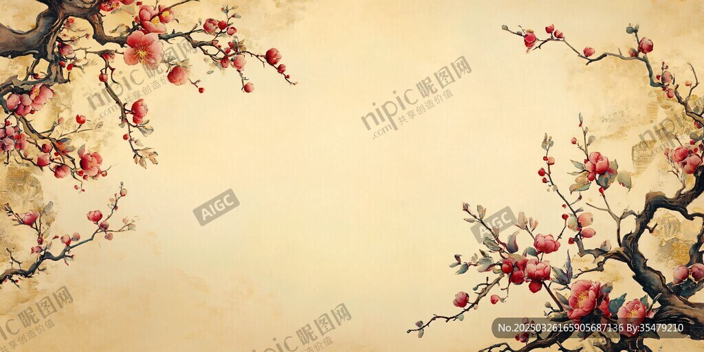 古典梅花圖飾 優(yōu)雅中式風(fēng)