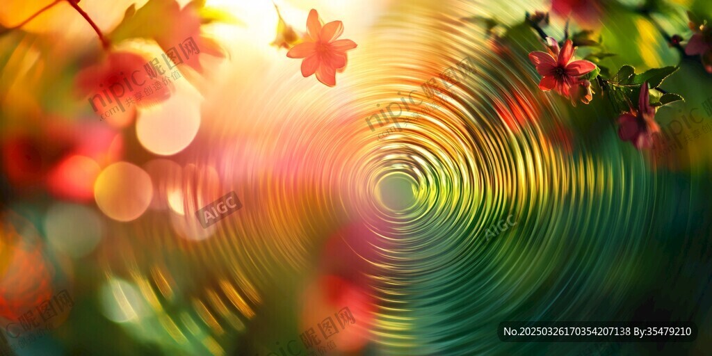 夢幻花卉光影漩渦世界