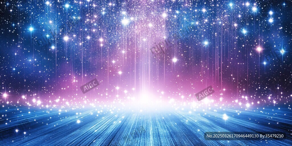 夢(mèng)幻星空科技背景圖