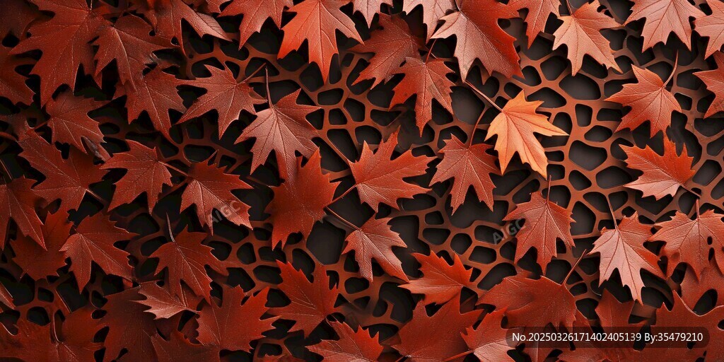 紅楓葉背景紋理圖案
