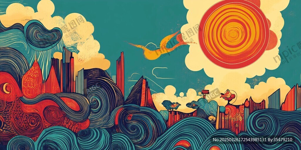 奇幻山海繪景