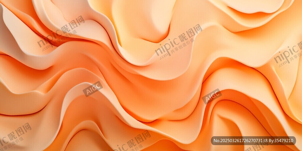 橙色波浪紋理抽象背景圖
