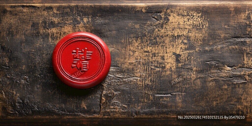 復古紅蠟封