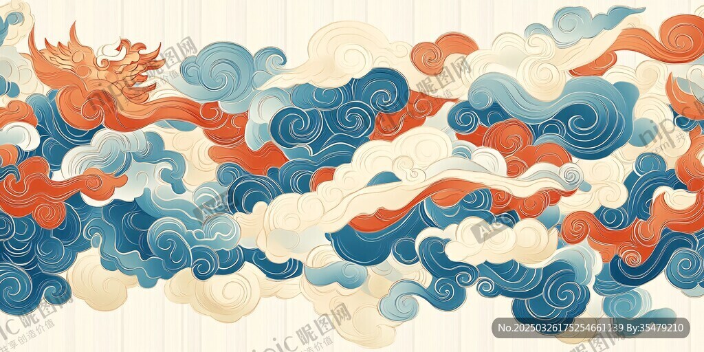 中式云紋圖飾 祥瑞滿溢