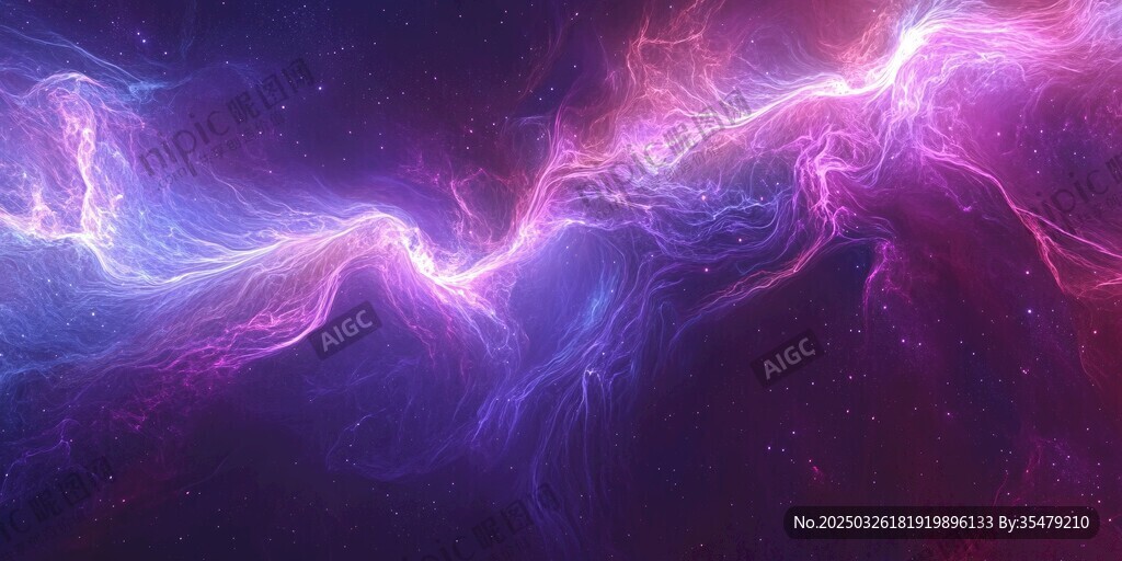 夢幻宇宙炫彩能量波紋