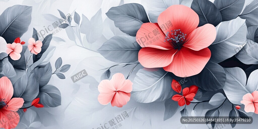 浪漫花卉圖案背景設(shè)計(jì)