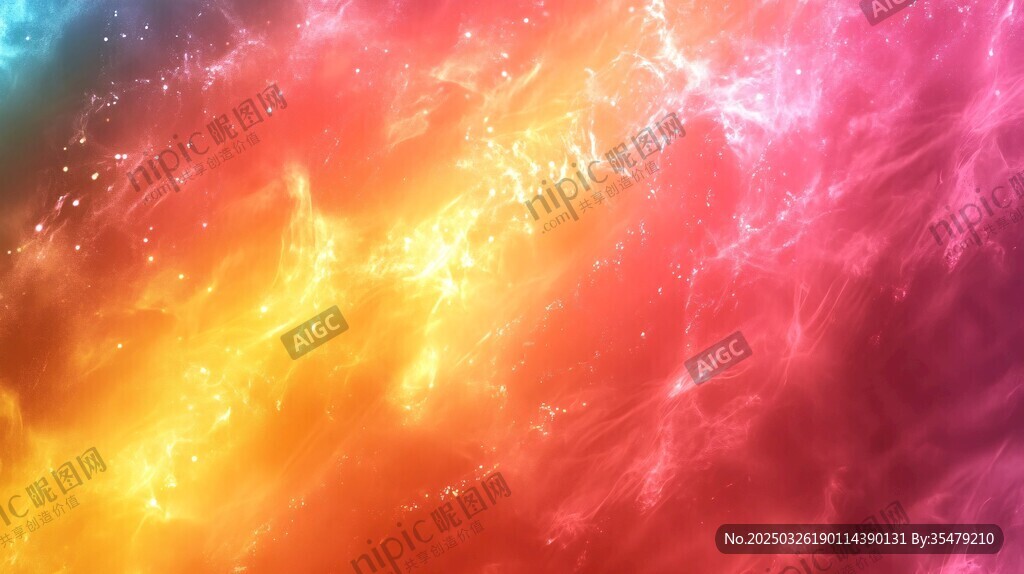 夢幻絢麗宇宙星云背景圖