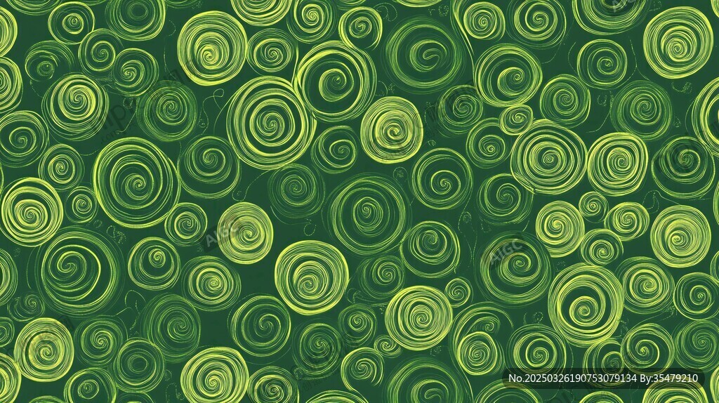 綠色旋渦圖案背景紋理