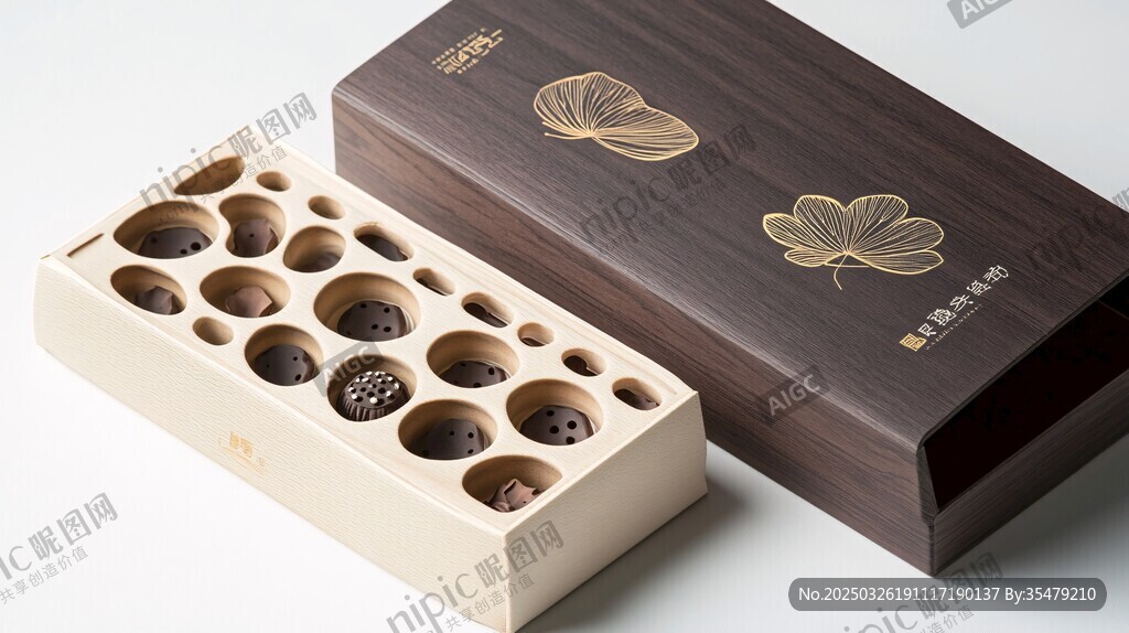 中式精美巧克力禮盒展示