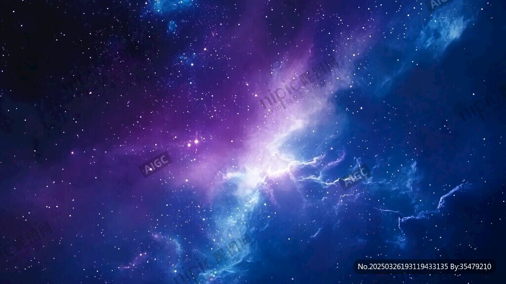 夢(mèng)幻絢麗的深邃星空
