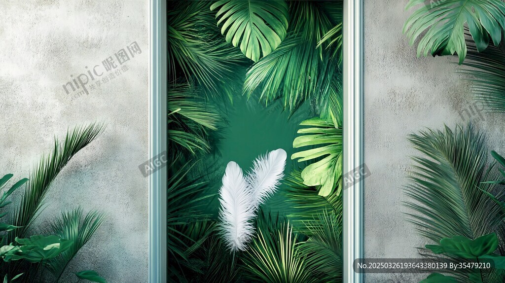 熱帶綠植門景清新風(fēng)