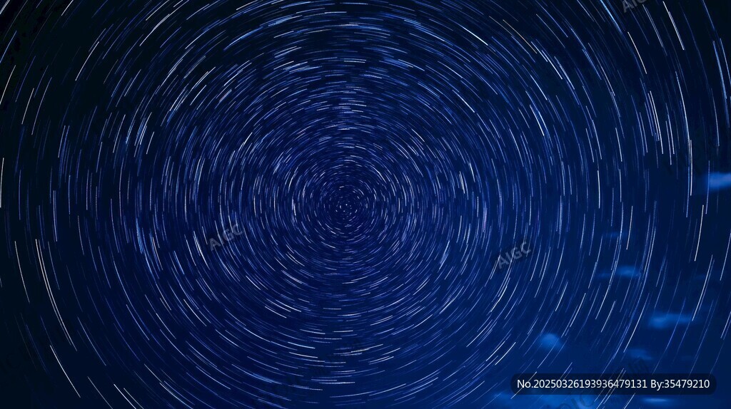 夢幻藍色星軌漩渦背景