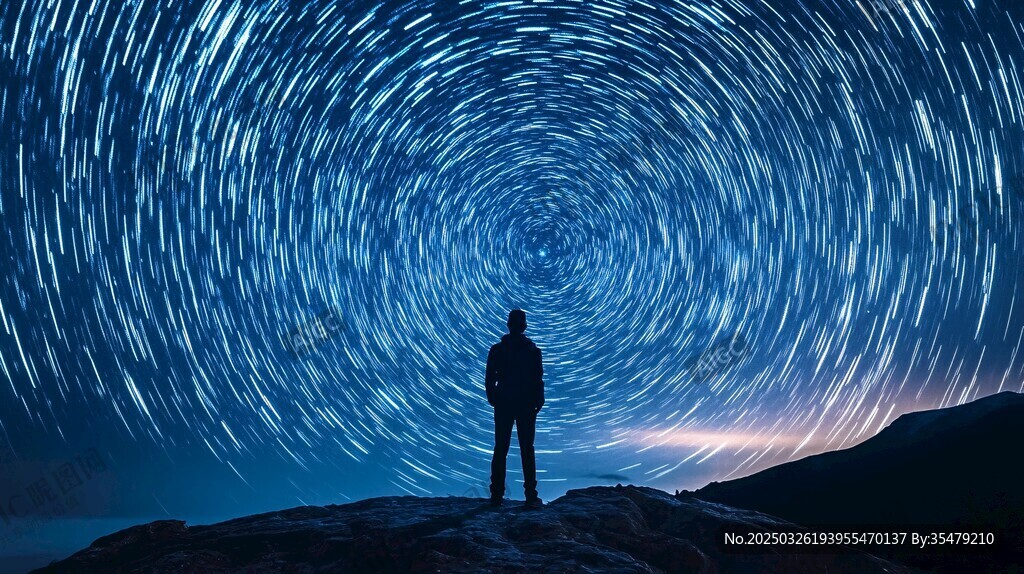 人立星空下 星軌似夢(mèng)幻