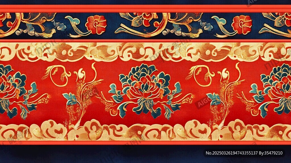 中式傳統(tǒng)華麗花紋圖案