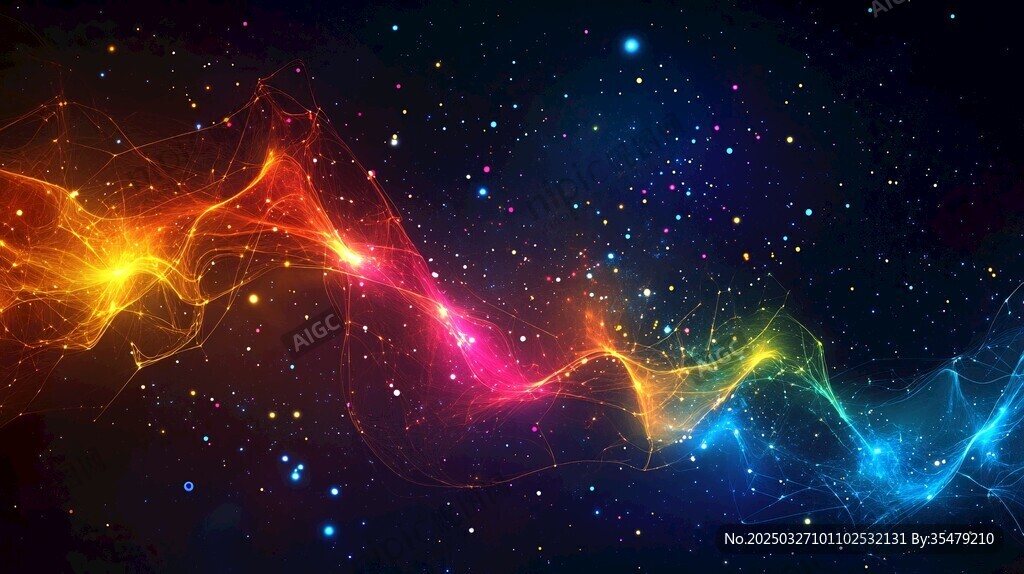 夢幻炫彩星空動感光線