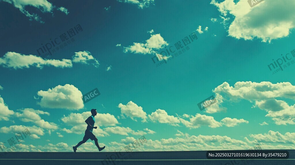 天空下的奔跑者