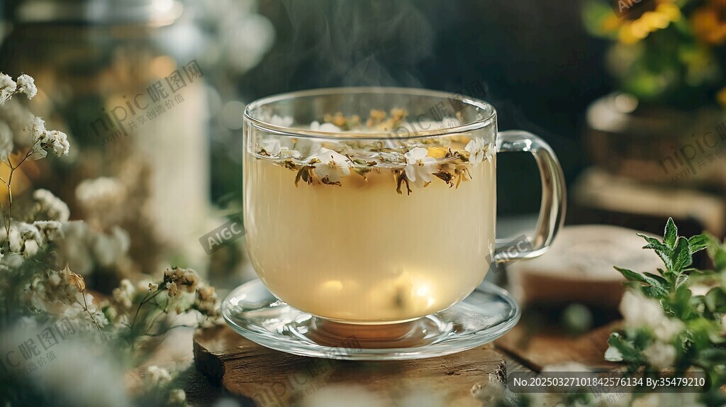一杯清新洋甘菊茶的愜意時(shí)光