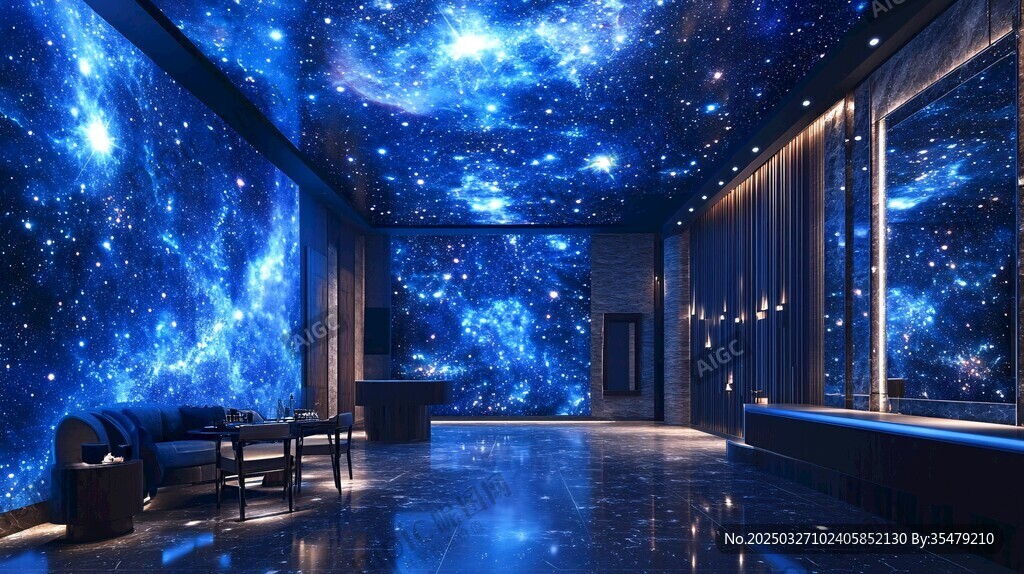 夢幻星空主題室內(nèi)空間