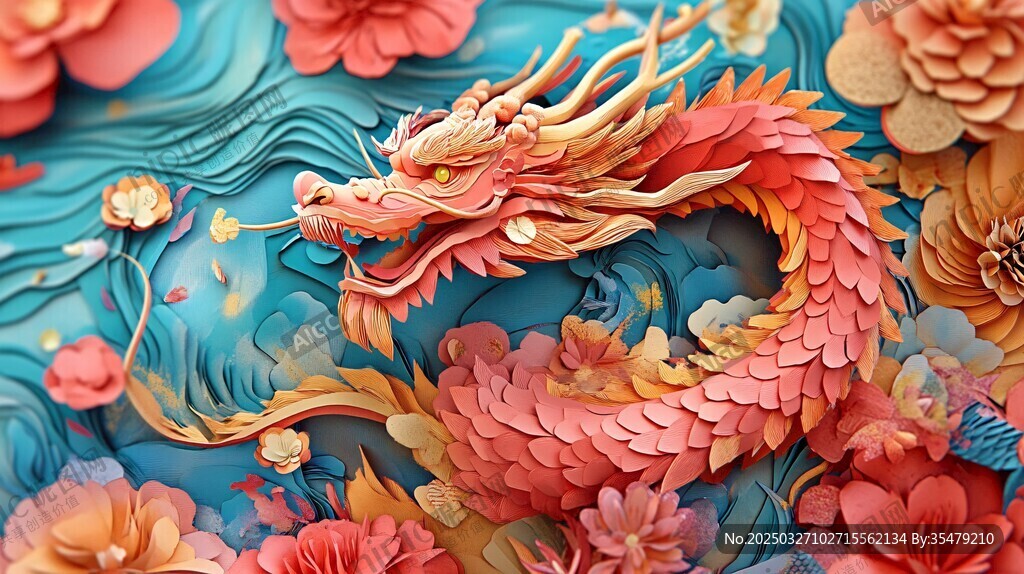 龍舞繁花間 立體藝術(shù)之美