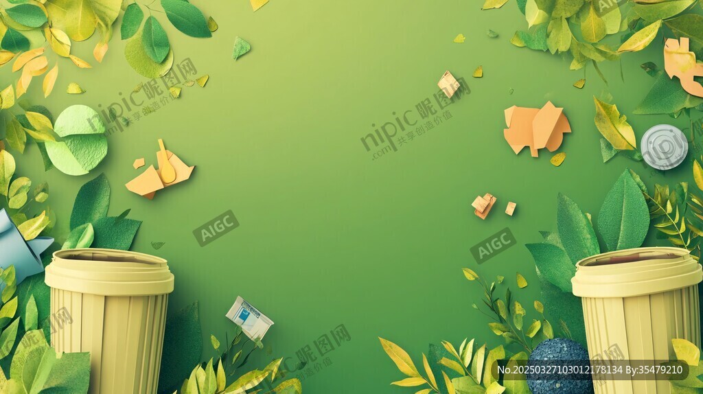綠色環保主題創意背景圖