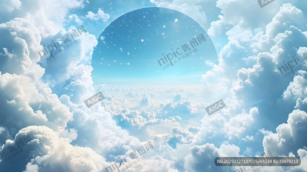 夢幻云端中的星空之門