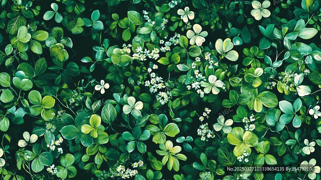 清新綠植背景圖