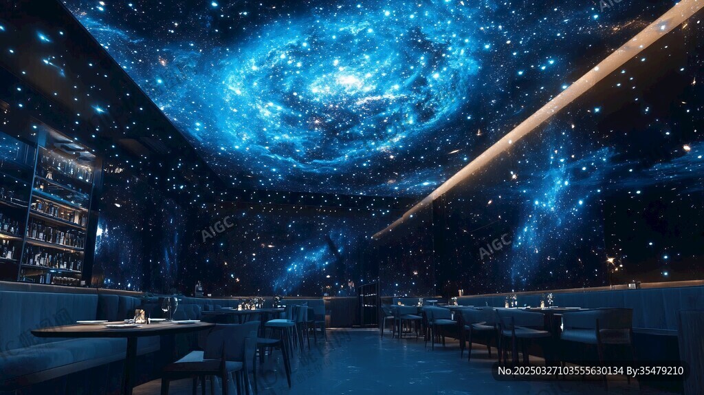 夢幻星空主題餐廳內部