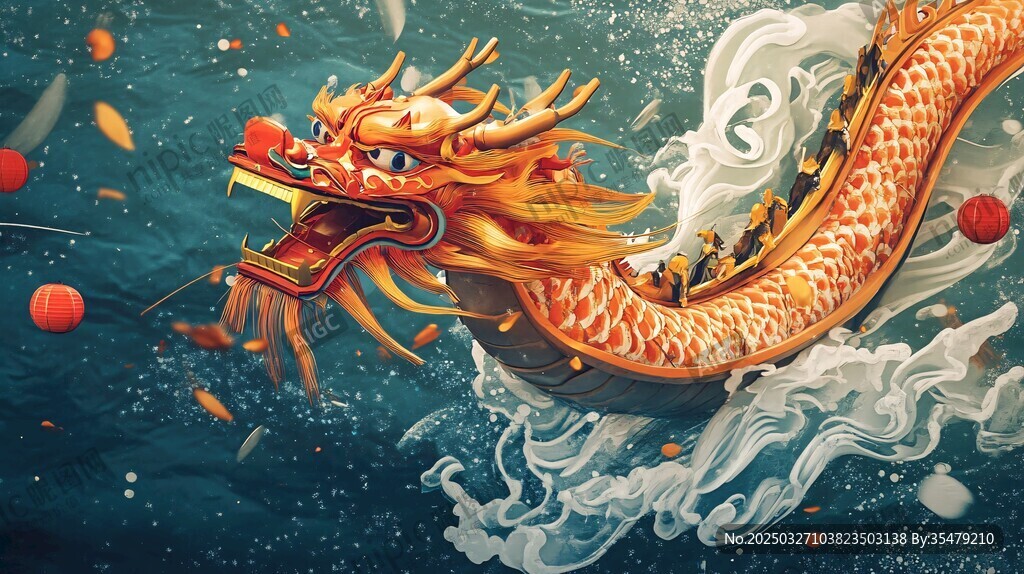 龍舟競渡 神龍破浪前行