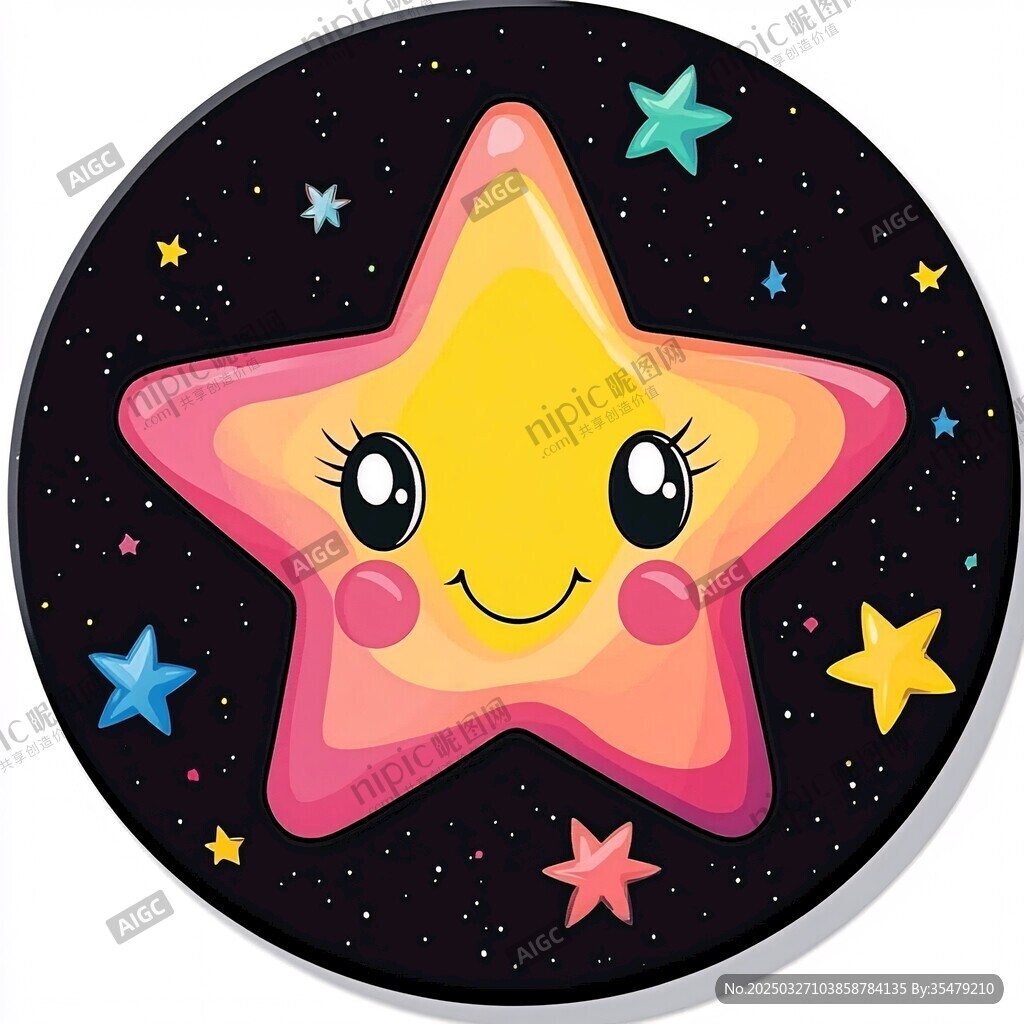 可愛(ài)星星插畫
