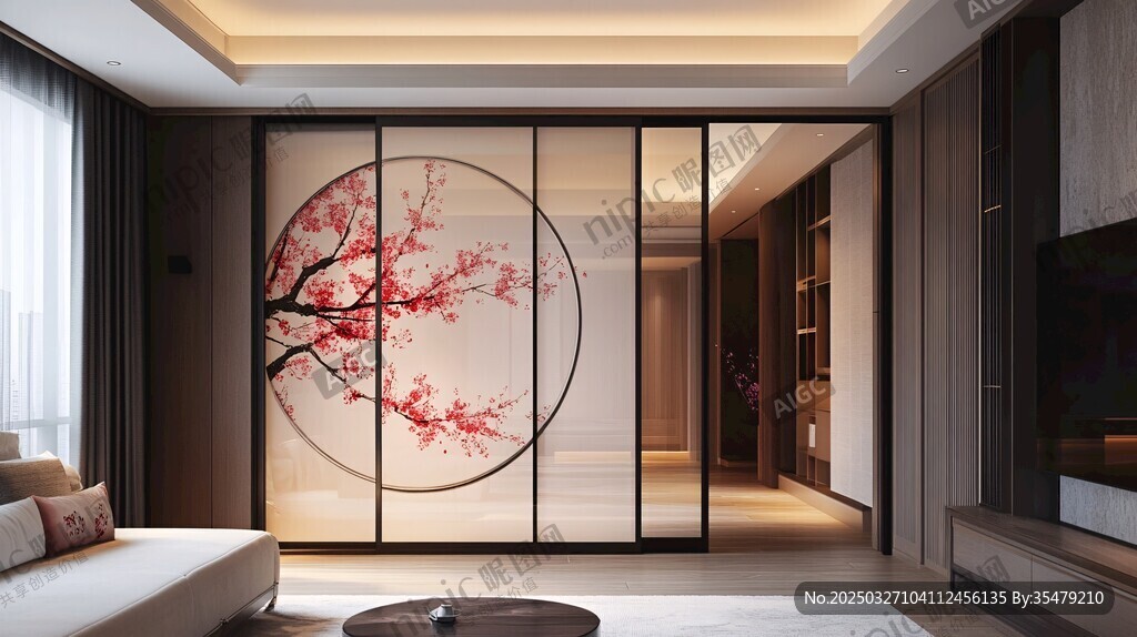 中式屏風(fēng)裝點(diǎn)雅致客廳