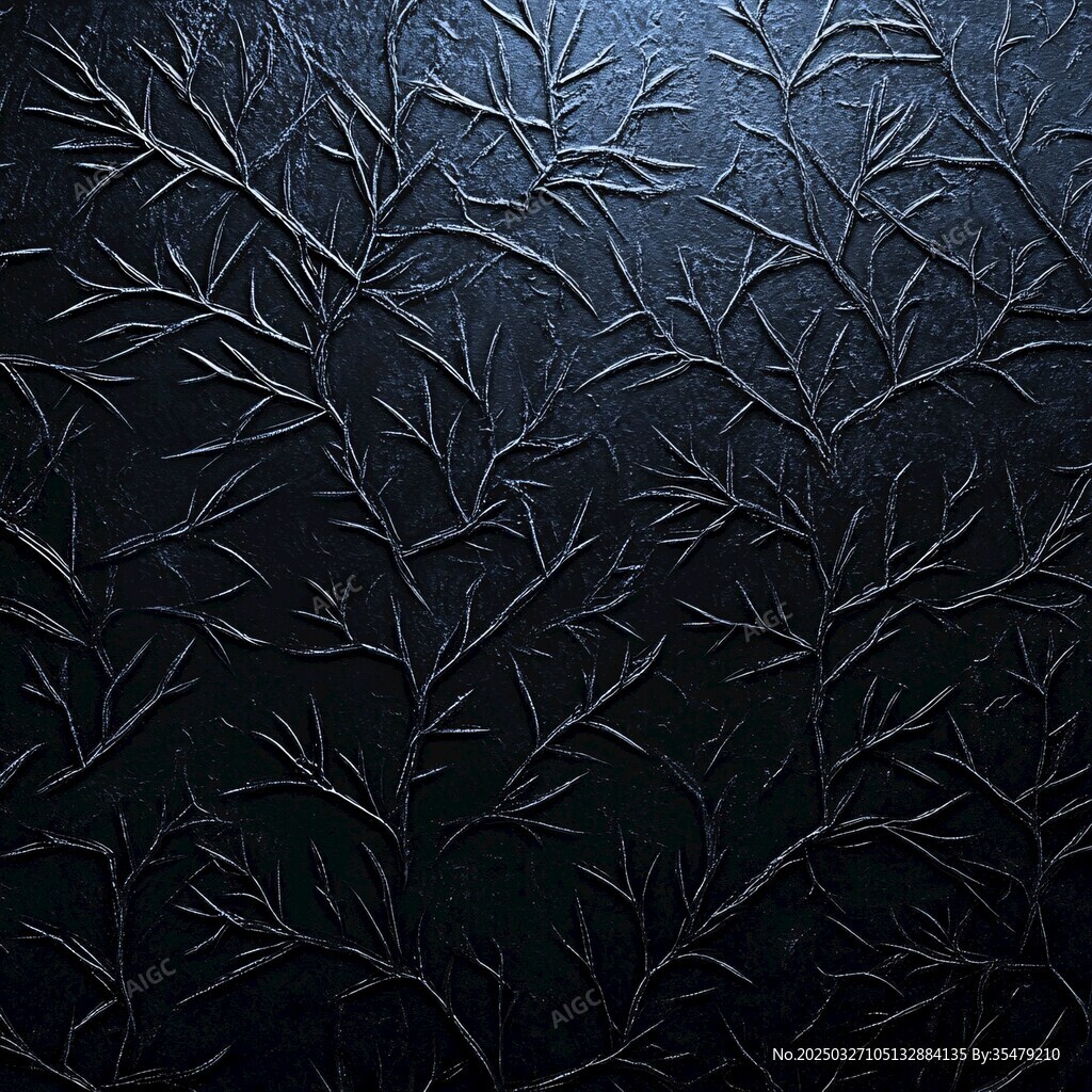 黑色紋理樹枝圖案背景
