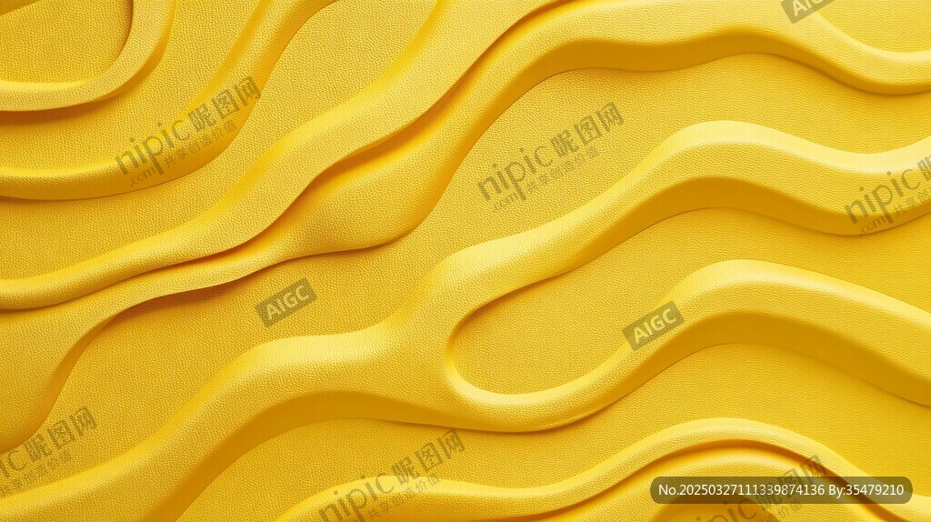 黃色波浪紋理背景圖案