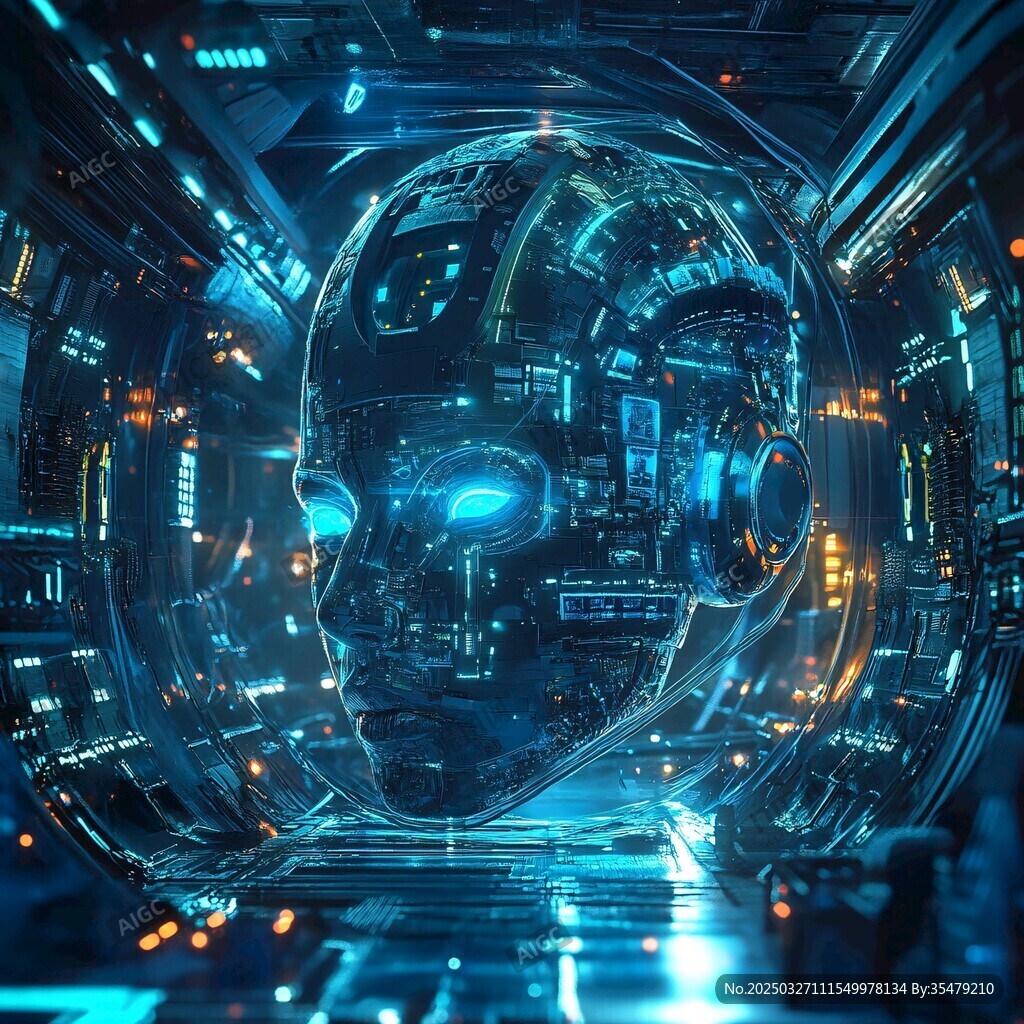 未來智能腦 科技夢幻場景