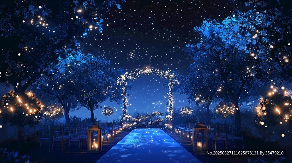 夢幻星空下的浪漫婚禮場地